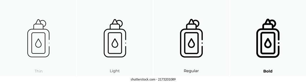 liquid glue icon. Thin, Light Regular And Bold style design isolated on white background