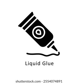 Liquid Glue vector Glyph Cricle Icon.Eps file 10