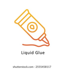 Liquid Glue Vector Gradient Outline Icon. Eps file 10