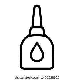 Liquid Glue Vector Line Icon Design