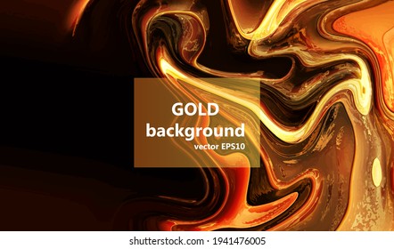 Liquid gold lava mix marble splash background. Ink alcohol paint acrylic golden stone nature texture. Artwork decor design.