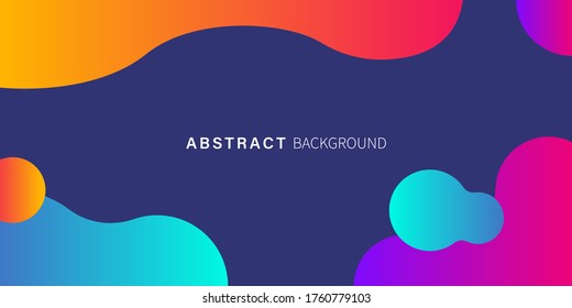 Liquid gradient abstact background. Vector isolated illustration. Web banner. Fluid gradient shapes composition. EPS 10