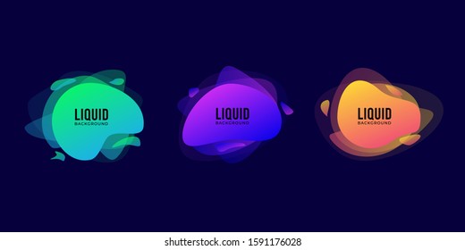 liquid gradient abstract background vector