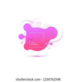 Liquid gradient banner. Dynamic Fluid shape for logo, flyers or presentation. Abstract vector background.