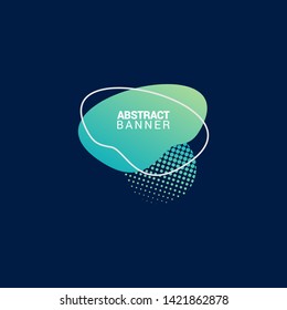 Liquid gradient bubble abstract shape background with pink, blue, purple, violet and orange color. EPS10