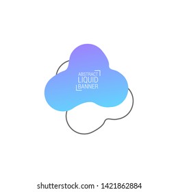 Liquid gradient bubble abstract shape background with pink, blue, purple, violet and orange color. EPS10