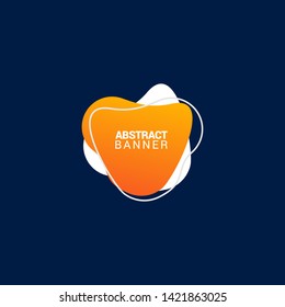 Liquid gradient bubble abstract shape background with pink, blue, purple, violet and orange color. EPS10