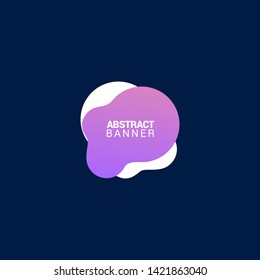 Liquid gradient bubble abstract shape background with pink, blue, purple, violet and orange color. EPS10