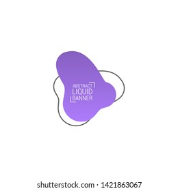 Liquid gradient bubble abstract shape background with pink, blue, purple, violet and orange color. EPS10