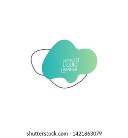 Liquid gradient bubble abstract shape background with pink, blue, purple, violet and orange color. EPS10