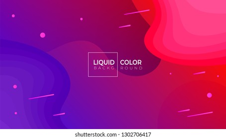 Liquid gradient color abstract geometric background. Minimal poster