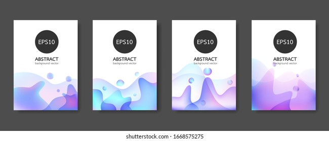 Liquid Gradient color background design. Futuristic design posters. Eps10 vector.