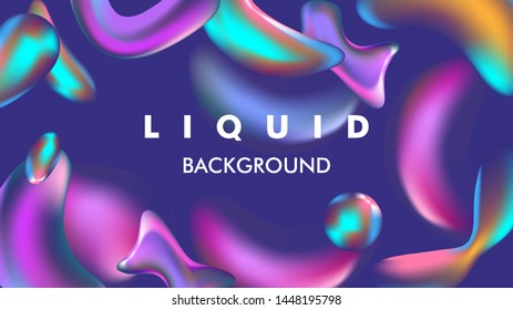 Liquid Gradient color Background, Fluid gradient shapes composition