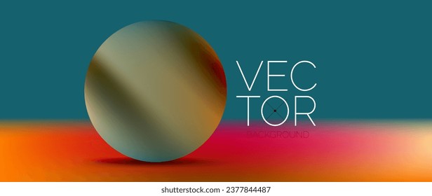 Liquid gradient color geometric shapes and circles podium background