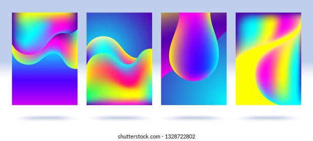 Liquid gradient color vertical background. Flyer, Brochure, Poster template. vector