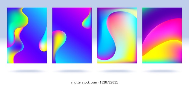 Liquid gradient color vertical background. Flyer, Brochure, Poster template. vector