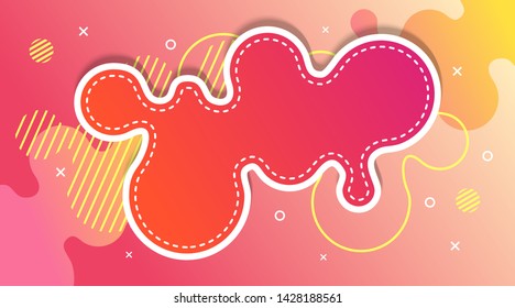 Liquid Gradient Fluid Design Abstract Background Template can be used for poster, banner event, music, flyer, backdrop festival