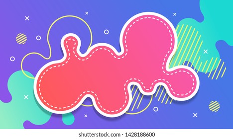 Liquid Gradient Fluid Design Abstract Background Template can be used for poster, banner event, music, flyer, backdrop festival
