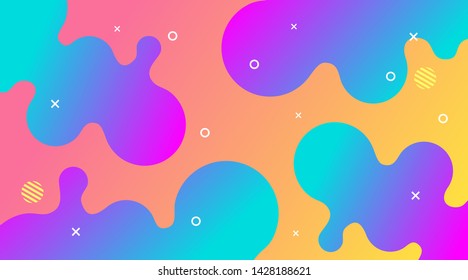 Liquid Gradient Fluid Design Abstract Background Template can be used for poster, banner event, music, flyer, backdrop festival
