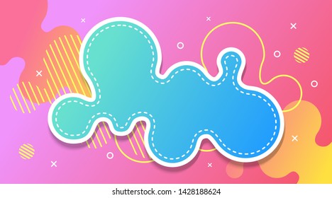 Liquid Gradient Fluid Design Abstract Background Template can be used for poster, banner event, music, flyer, backdrop festival