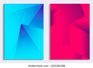 Liquid gradient poster set. Modern background with dynamic effect. Vector illustration