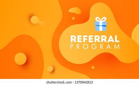 liquid gradient referal banner with abstract dynamic wavy for covers, greeting card, poster or flyers.