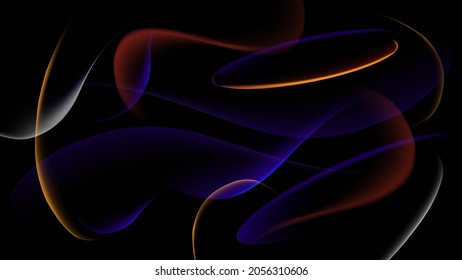 Liquid gradient transparent waves dark background