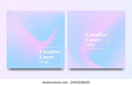 Liquid gradient vector holo backgrounds with smooth transitions. Ideal for brochures, banners, branding, posters, social media, web, and business cards