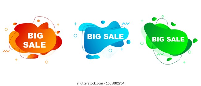 liquid gradient waves with geometric lines with editable text. modern graphic elements. Gradient abstract banners with flowing liquid shapes. Use for the design of a logo template, flyer.