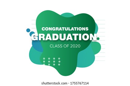 Liquid graduation background. Graduation design, congratulation event, party, high school or college graduate