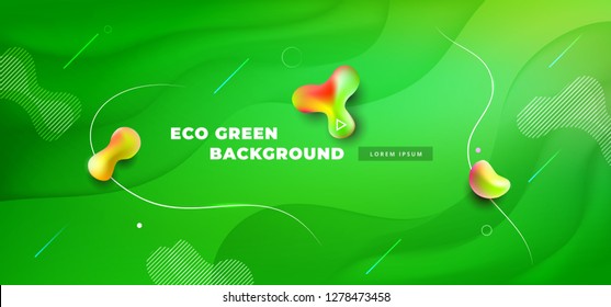 Liquid green color background design. Fluid green gradient shapes composition. Futuristic design posters. Eps10 vector. Liquid green color background design. Fluid green gradient shapes composition. Futuristic design posters. Eps10 vector.