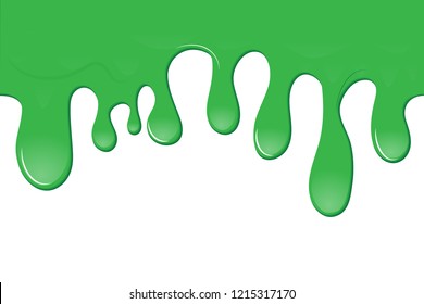  Liquid green slime, vector illustration