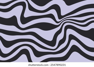 Liquid groovy horizontal background. Abstract background pattern with colorful waves. Vector illustration