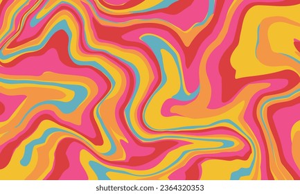 Liquid groovy Stil nahtlose psychedelische Swirl Muster Hintergrund. Farbige Marmorstruktur.