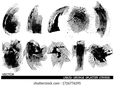 Liquid Grunge Splatter stokes vector  Isolated Illustration