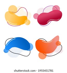 Liquid hand draw bubble text background in minimal style