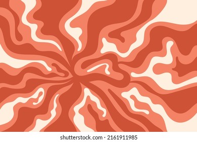 Liquid hand drawn shapes, psychedelic groovy background. Swirl effect. Abstract vector illustration.