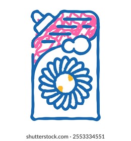 Vector de dibujo de icono de doodle de jabón de mano líquido. Muestra de jabón de mano líquido. Ilustración de símbolo aislado