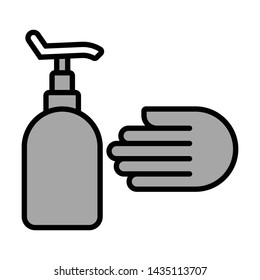 liquid hand soap in favorite icon vector
