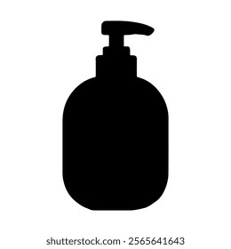 Liquid hand soap silhouette icon vector design.
