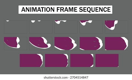 Transición líquida dibujada a mano | Frame by Frame Animación Secuencia de Vector	