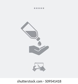 Liquid for hands - Vector web icon