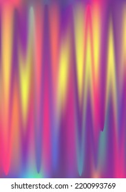 Liquid hologram gradient background. Iridescent pastel holo texture. Holographic mermaid pattern. Pearlescent shiny vector backdrop. Spectrum blur aura gradient holography.