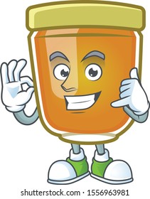 Liquid honey cartoon character with mascot call me