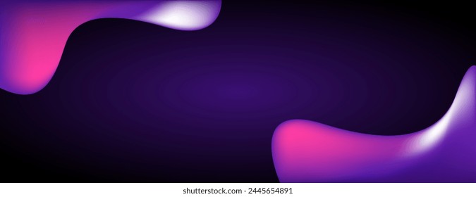 liquid horizontal background with pink and purple color. vector illustration