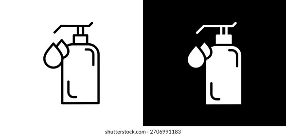 Icono líquido Ilustración vectorial en blanco negro