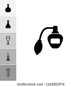 Liquid icon. collection of 6 liquid filled and outline icons such as perfume, test tube, wine glass, heart test tube. editable liquid icons for web and mobile.