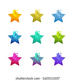 liquid icon for logo with star shape