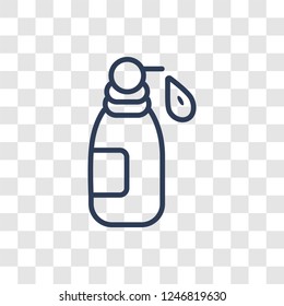 Liquid icon. Trendy linear Liquid logo concept on transparent background from cleaning collection