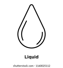Liquid icon vector isolated on white background, Liquid transparent sign , sign and symbols in thin linear outline style